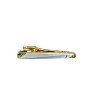 YSL Gold and Silver Tie Clip